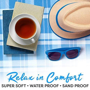 Picnic Outdoor Blanket Park Blanket Beach Mat for Camping on Grass Oversized Seats 4 Adults Water Resistant Picnic Mat (60 x 87)