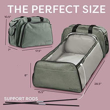 Scuddles 3-1 Portable Bassinet for Baby - Foldable Baby Bed - Travel Bassinet Functions As Diaper Bag and Changing Station - Easy Folding for Travel